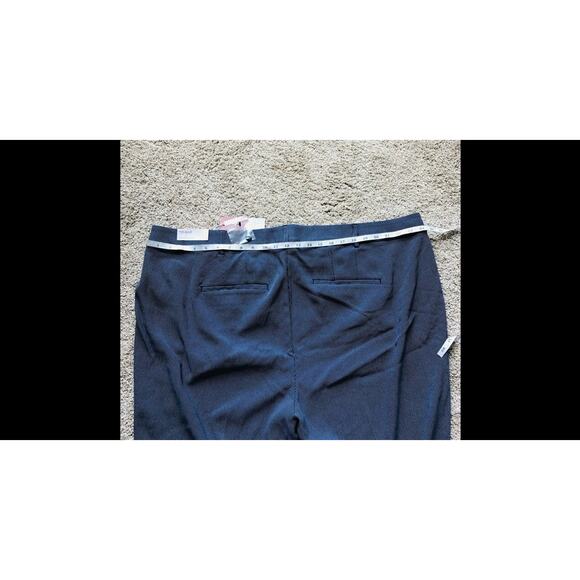 Lane Bryant 28 R The Allie Bootcut Pants Navy White Career Work Stretchy Comfort - Picture 7 of 8